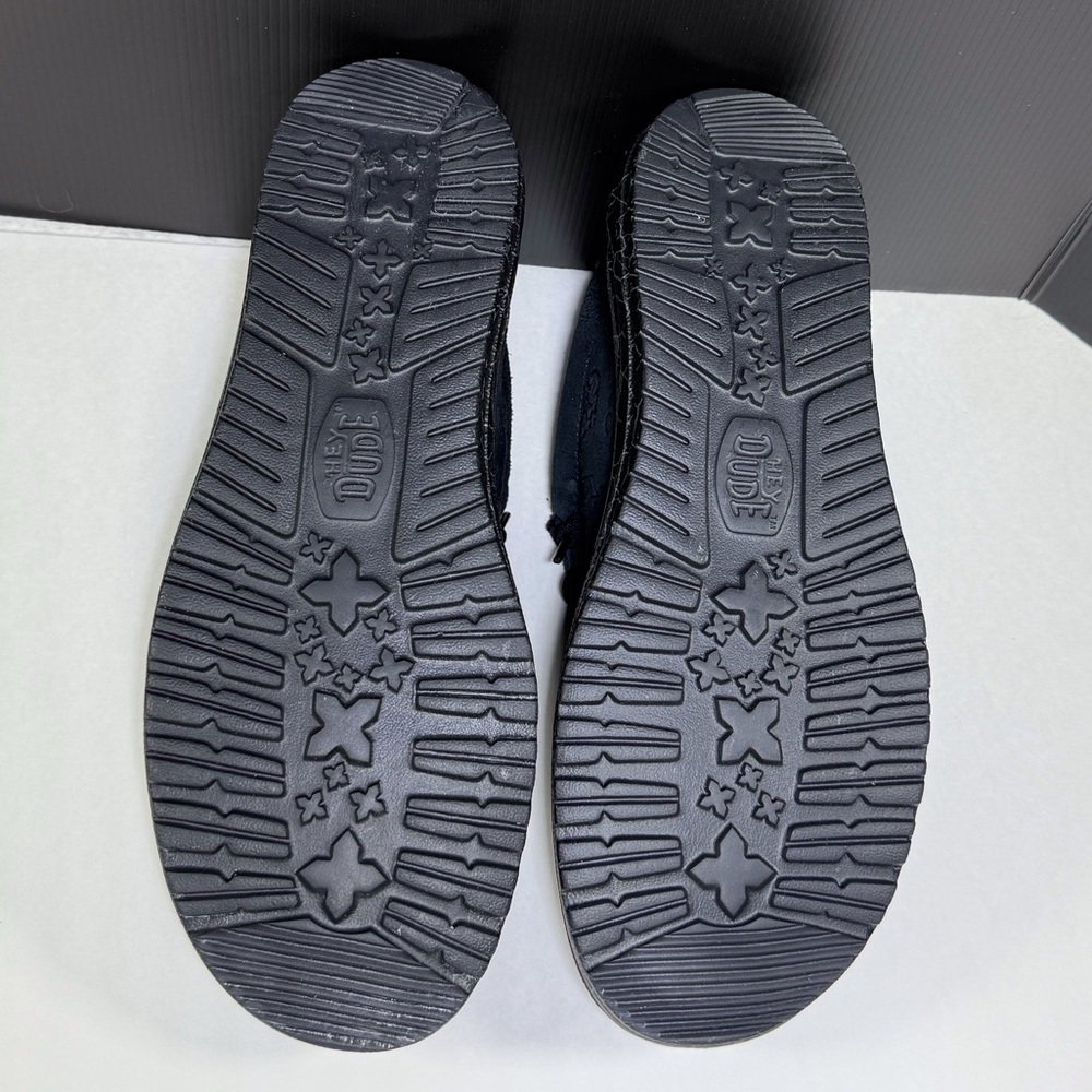 Men's Hey Dude x Wally Jelly Roll Black Loafers Slip on Shoes - Picture 9 of 12